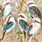 Australian Artist Amanda Brooks Kookaburra & Banksia Dolomite Stone Trivet