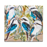 Australian Artist Amanda Brooks Kookaburra & Banksia Dolomite Stone Trivet