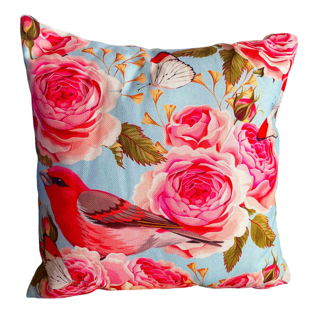 Bird with Roses Cushion