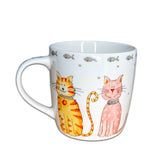 Faithful Friends Large Cats Fine China Coffee Mug Gift Boxed