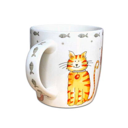 Faithful Friends Large Cats Fine China Coffee Mug Gift Boxed