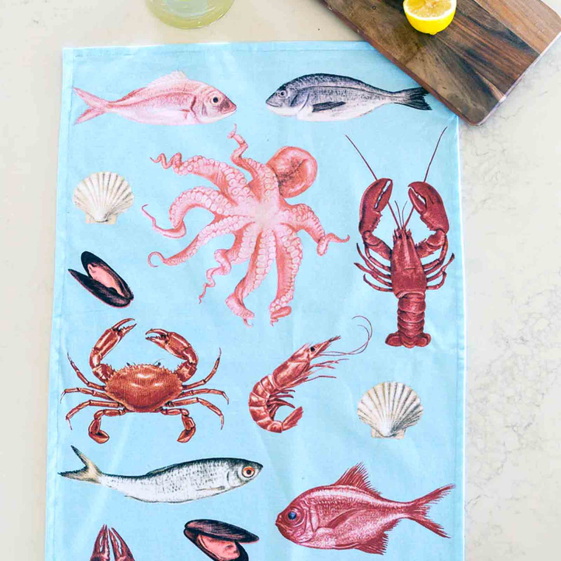 Fishermans Basket 100% Cotton Tea Towel