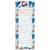 In a Flutter Need A List Butterfly Magnetic Shopping Jotter Notepad