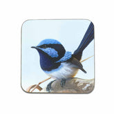 Jeremy Boot Collections Set of 4 Blue Wren Australian Birds Fine Art Coasters