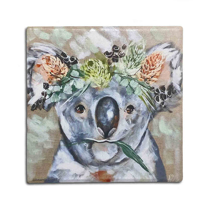 Forget Me Not Australian Marsupials - Koala - Set of 4 Souvenir Gift Dolomite Stone Absorbent Coasters
