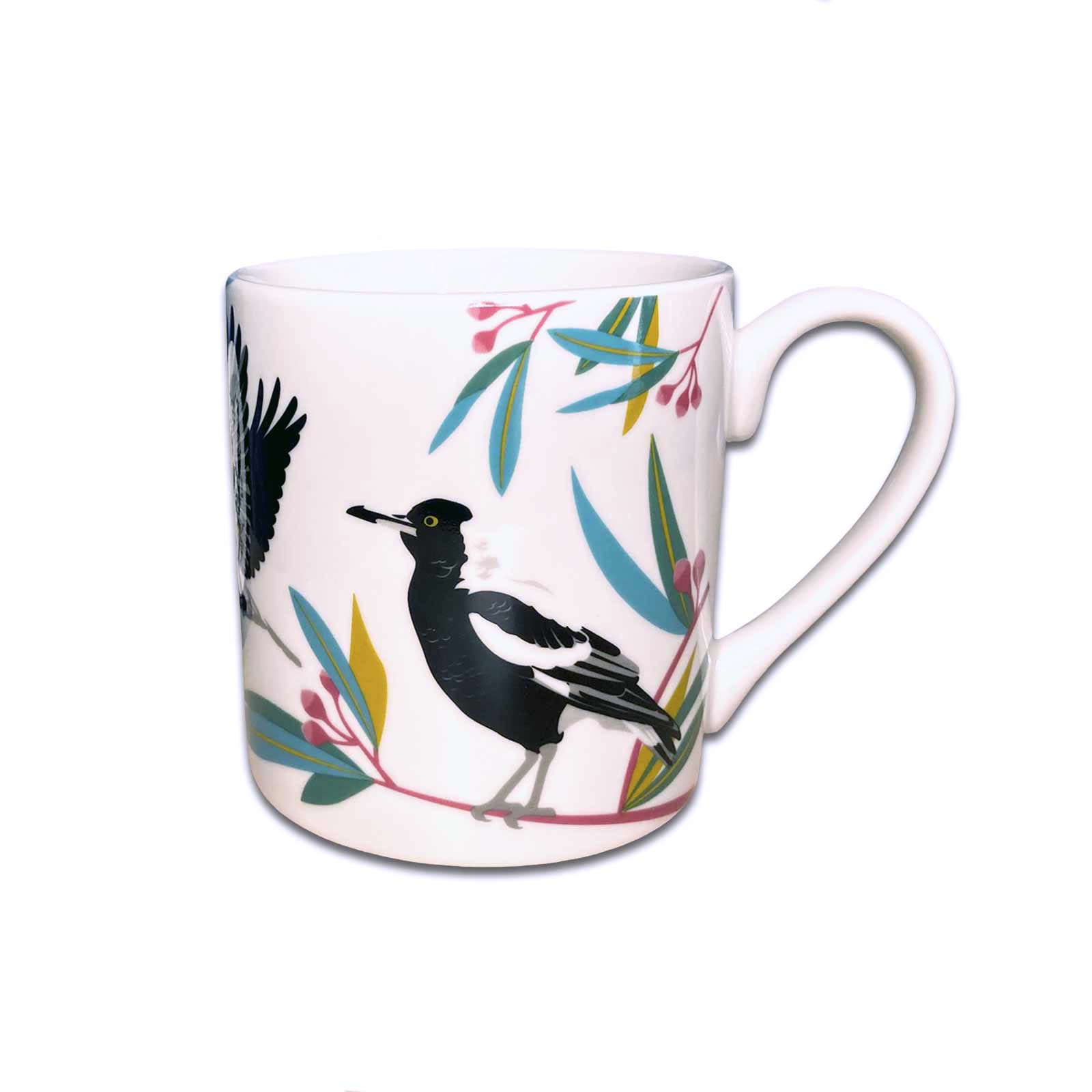 Australian Birds Magpies Gift Boxed Souvenir Ceramic Coffee Mug