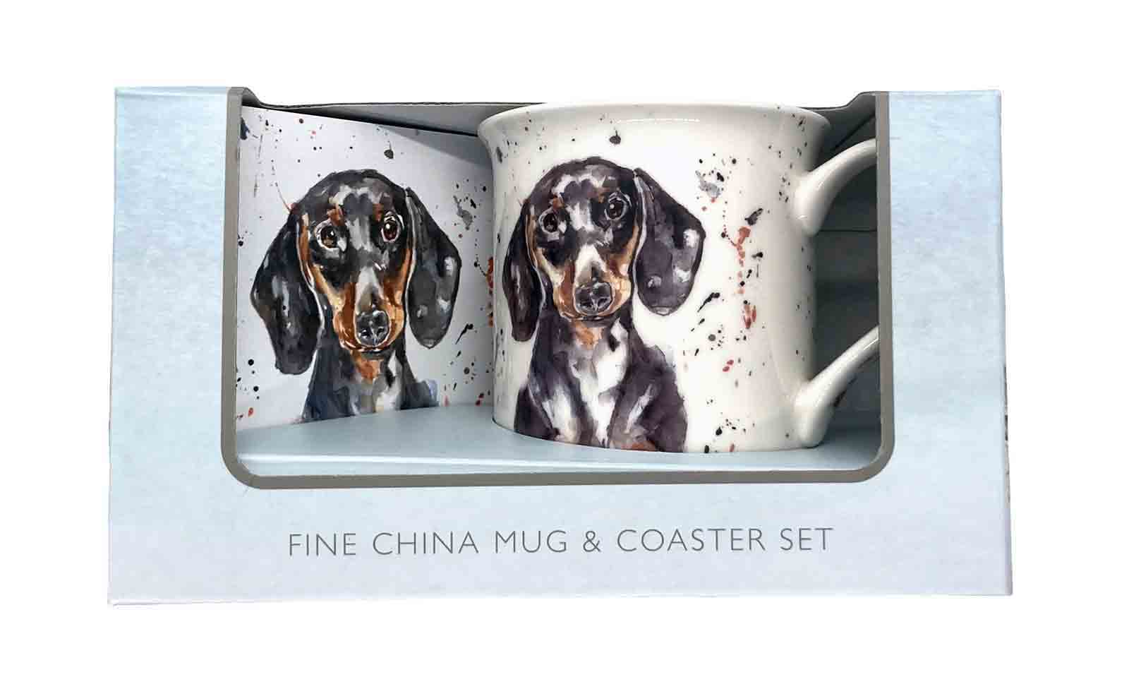 Dashchund Mug Coaster Set Hello Homewares