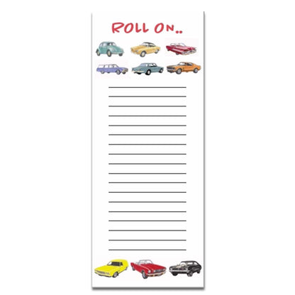 Roll On Classic Cars Magnetic Shopping List Jotter Notepad