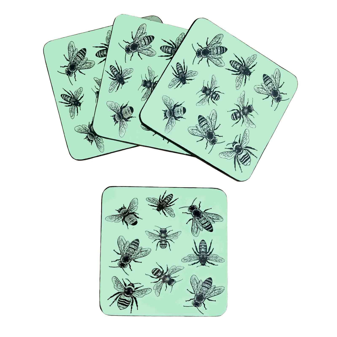 Sketch Bees Set of 4 Coasters