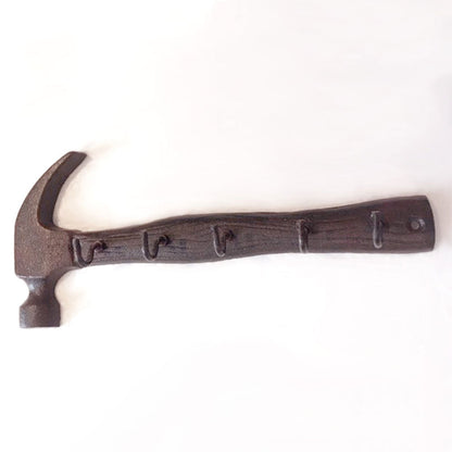 5 Hook Cast Iron &quot;Rustic Hammer&quot; Wall Hook.