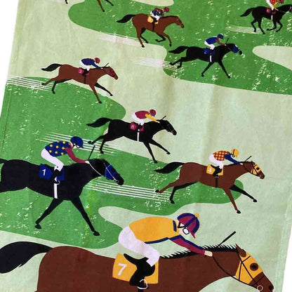 Race Horses 100% Cotton Tea Towel